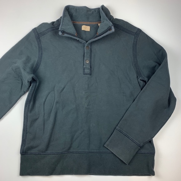 Tommy Bahama Mens Large Blue Half Snap Sweatshirt - Picture 1 of 8